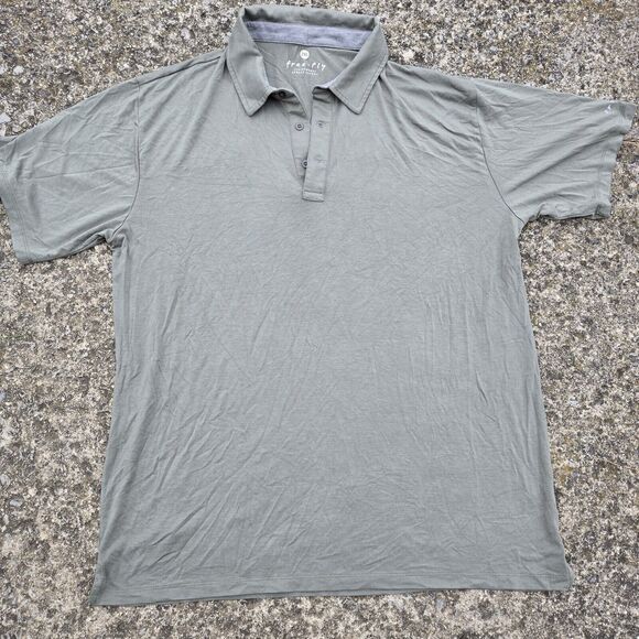 Free Fly Polo Shirt Mens 2XL Green Performance Bamboo Apparel - Picture 2 of 8